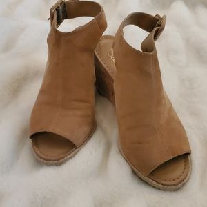 Franco Sarto nubuck wedge espadrille style
